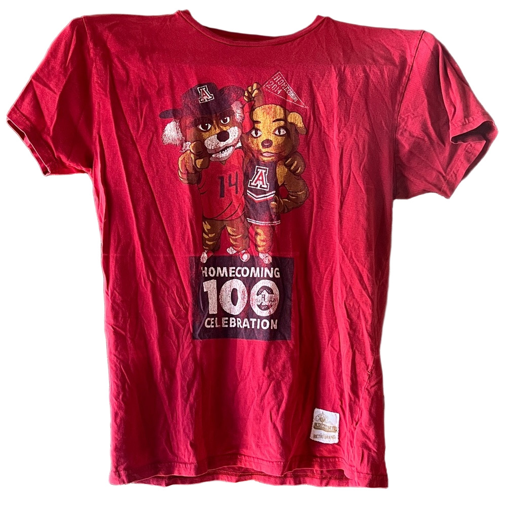 Vintage Arizona University of Arizona Red 100th Homecoming Celebration Tee S